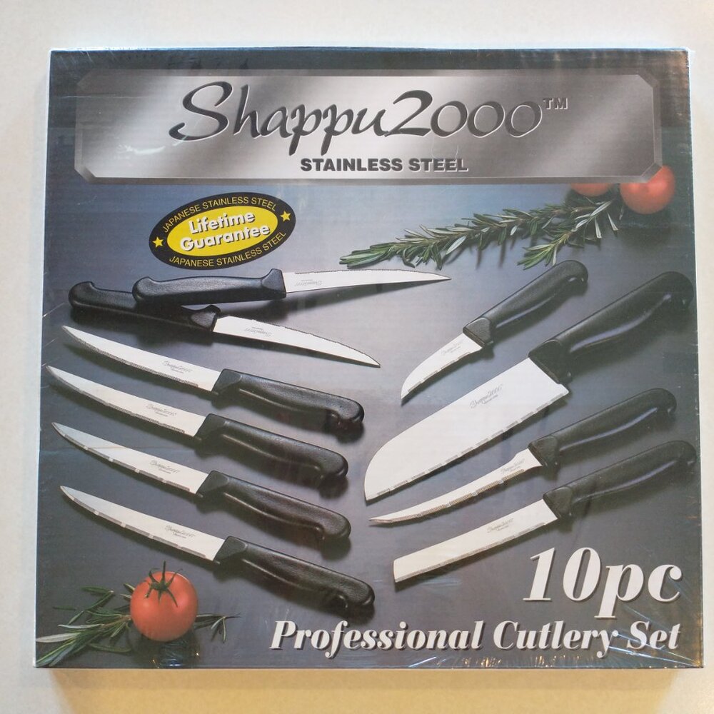 NEW Shappu2000 Professional Cutlery Set 10 pc Knife Set Japanese Stainless Steel